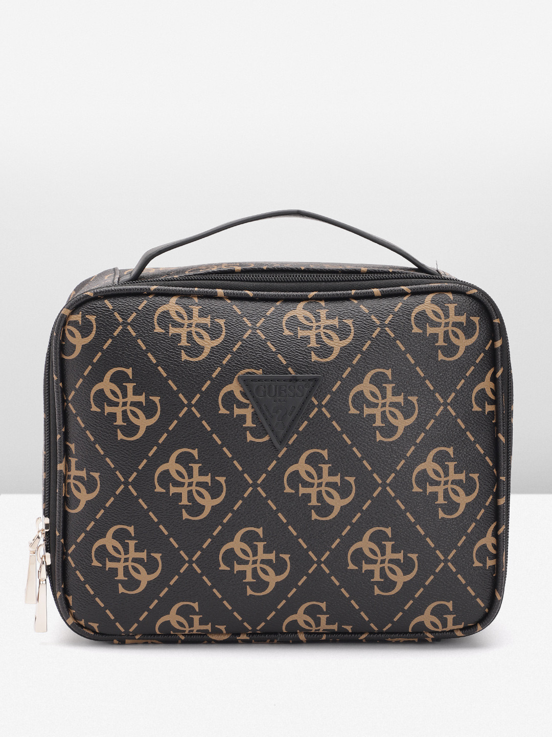 GUESS Brand Logo Printed Cosmetic Organizer Case