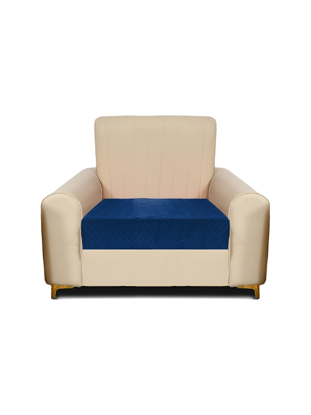 RRC Blue Velvet 1 Seater Sofa Cover