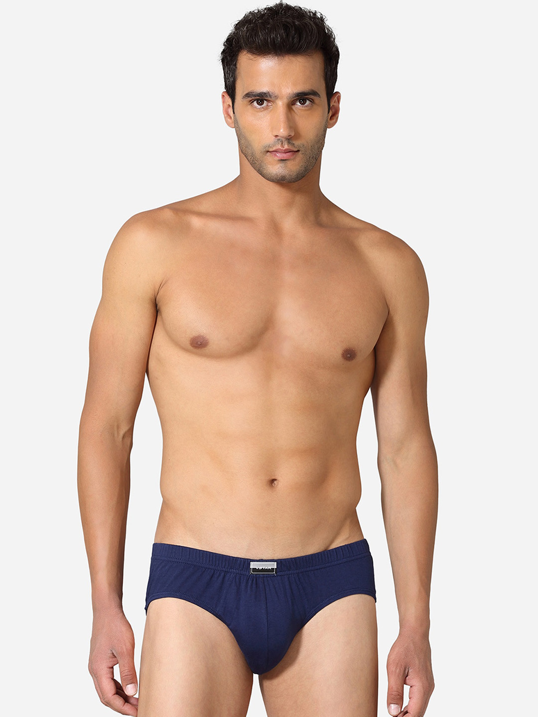 VStar Solid Pack Of 2 Combed Basic Briefs ACE NEO-2PCS-DEEP_NAVY