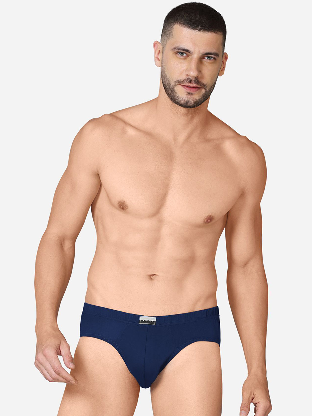 VStar Solid Pack Of 2 Basic Briefs ACE NEO-2PCS-ESTATE_BLUE