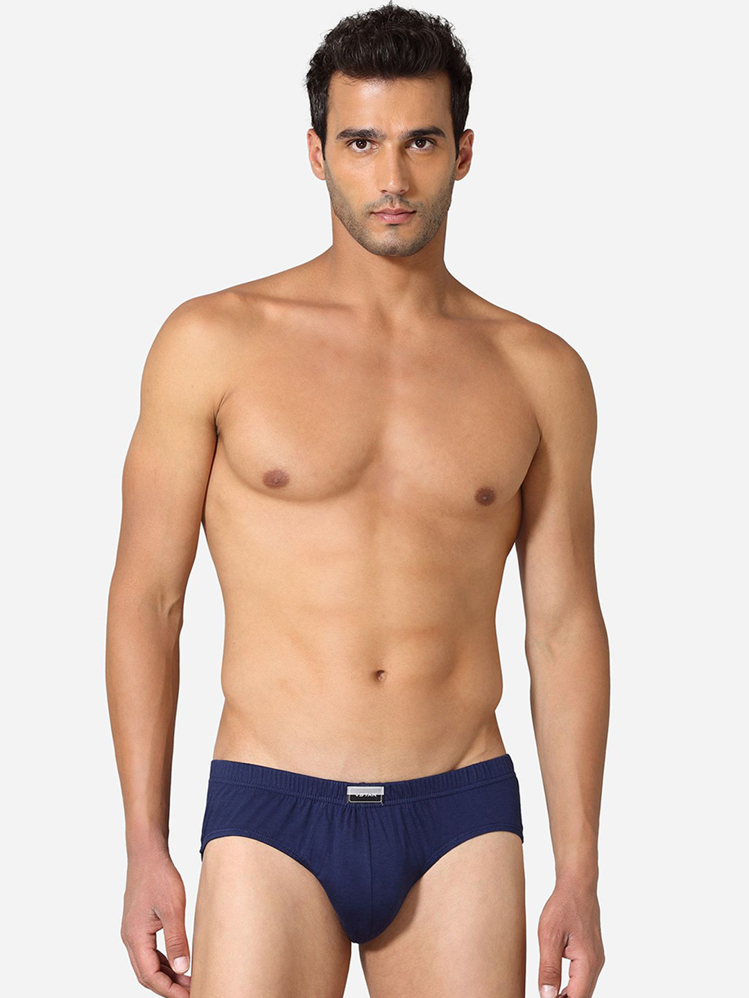 VStar Pack Of 2 Combed Cotton Basic Briefs ACE NEO-2PCS-DEEP_NAVY-Deep Navy