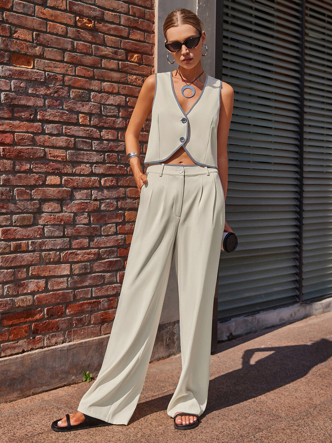 JC Mode Sleeveless Top & Trouser Co-Ord Set