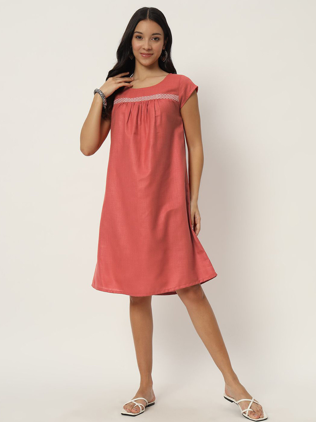 9rasa Cotton Block Printed Dress