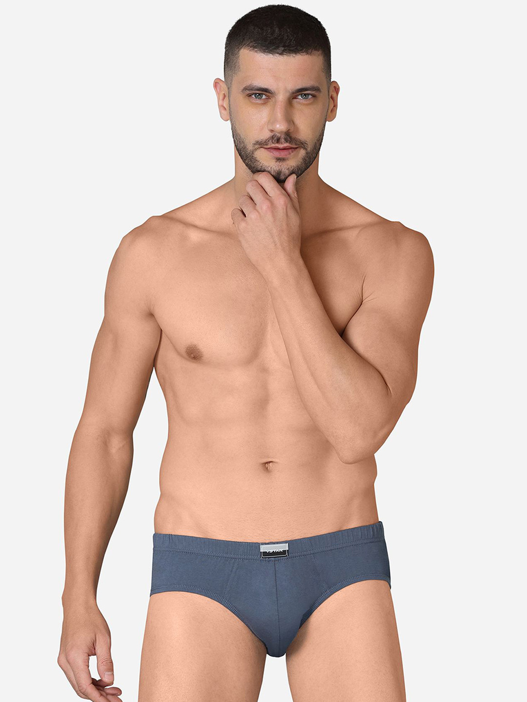 VStar Solid Pack Of 2 Basic Briefs ACE NEO-2PCS-CHINA_BLUE