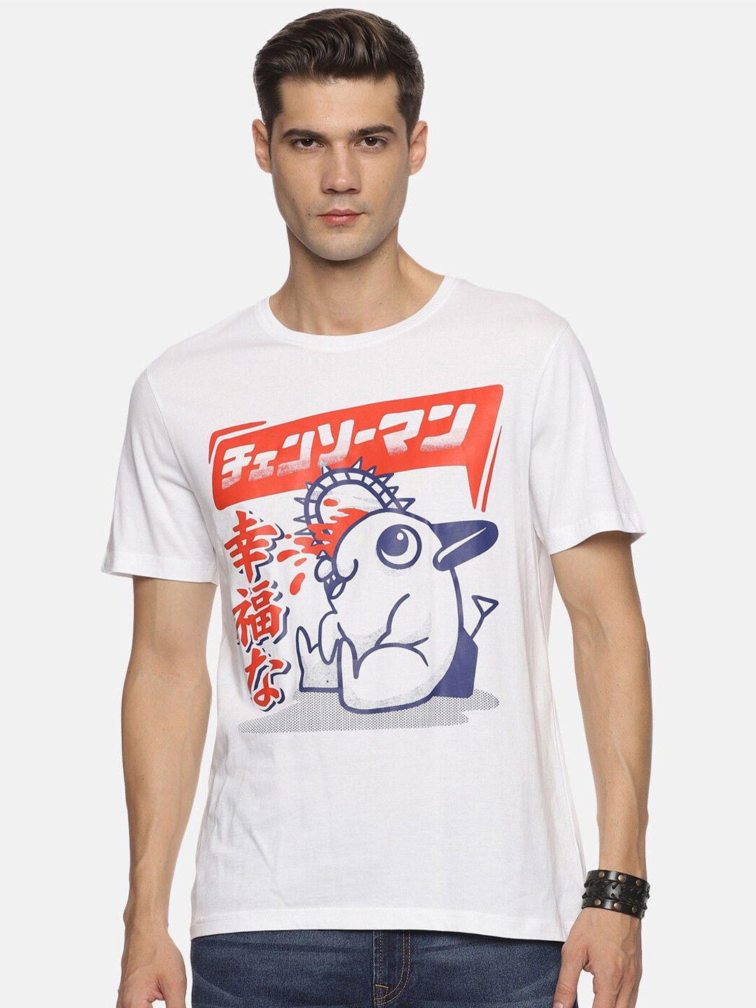 Fans Army Printed Round Neck Short Sleeves Cotton Regular Fit T-shirt