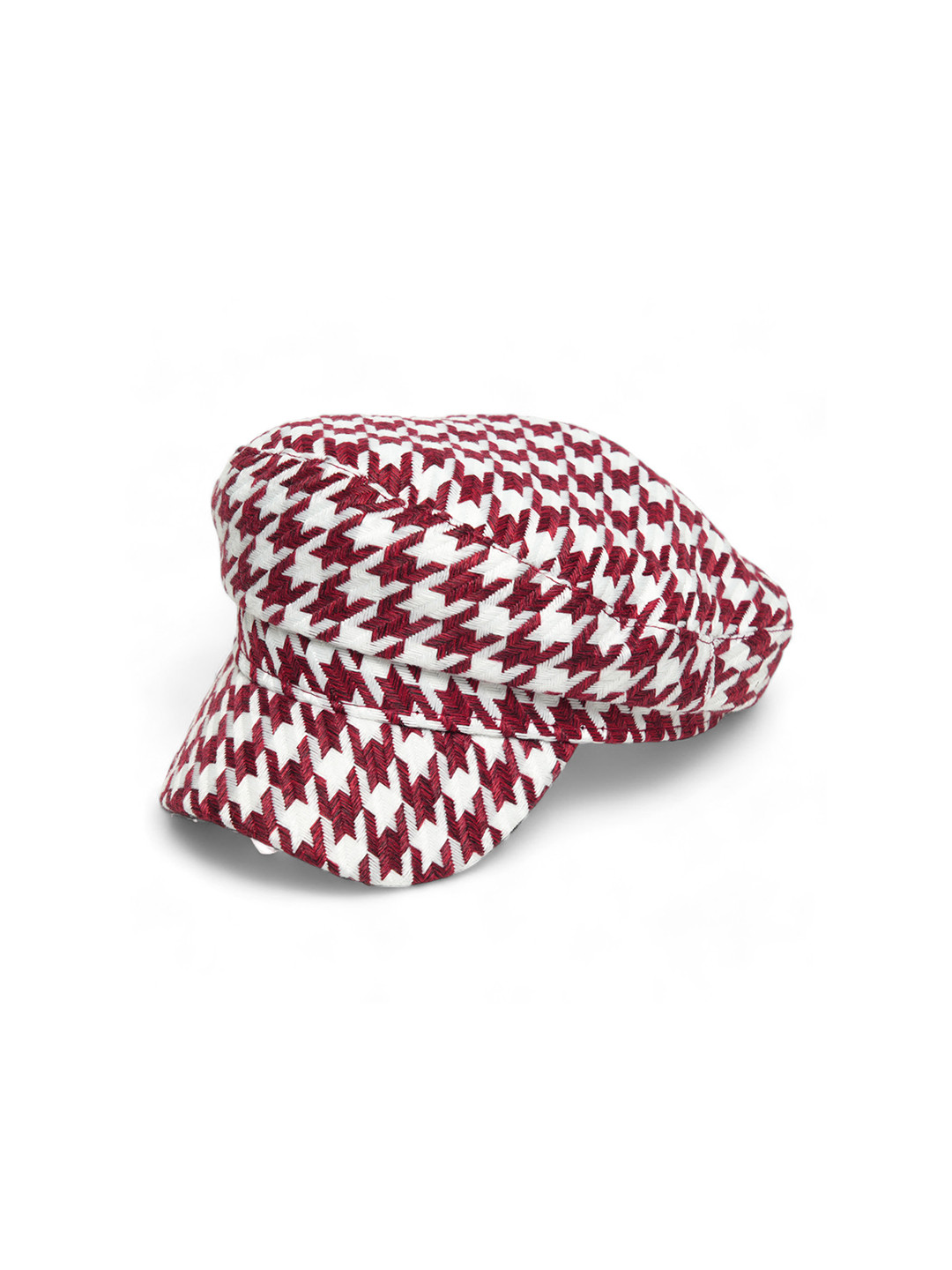 CHOKORE Unisex Houndstooth Self Design Cotton Ascot Cap