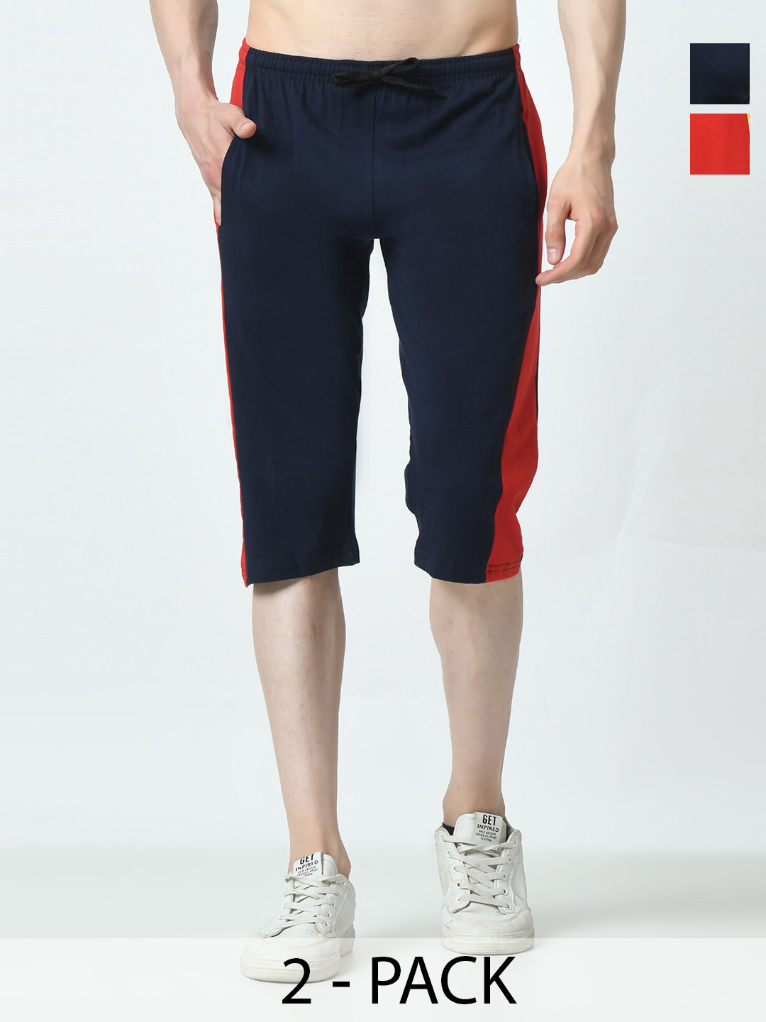 BAESD Solid Cotton Side Patta Unisex Capris