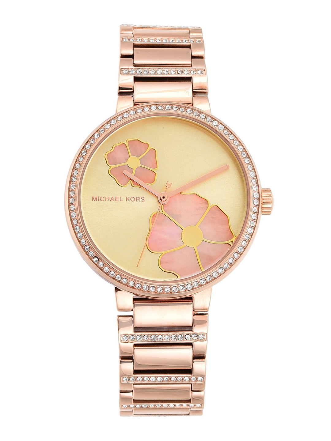 Michael Kors Women Gold Toned Rose Gold Analogue Watch