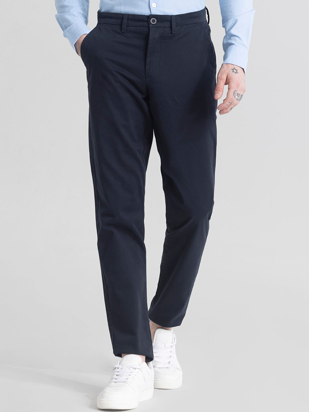 Snitch Men Classic Slim Fit Trouser