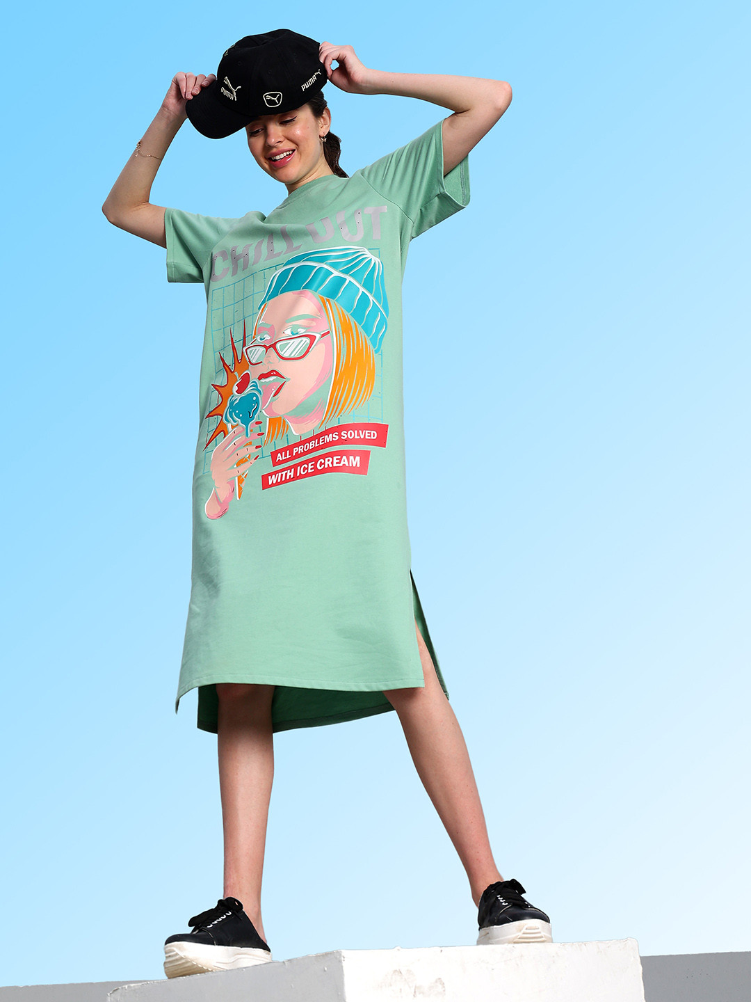 Athena Print A-Line Dress