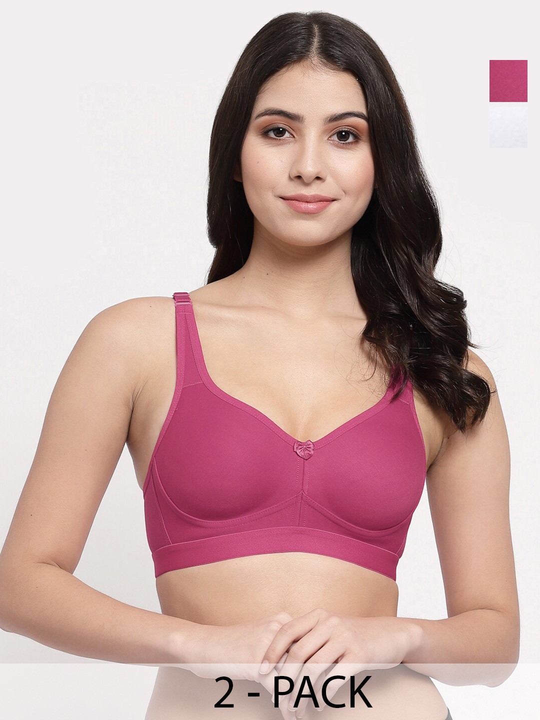 College Girl Pack Of 2 Lightly Padded Super Support Cotton Minimizer Bra-All Day Comfort