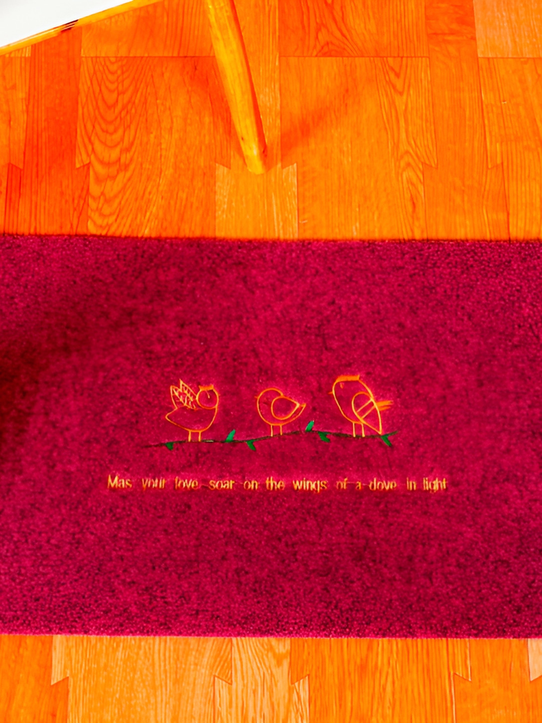 HANDICRAFT PALACE Violet Acrylic Soft Non Woven Rectangular Anti-Skid Doormat