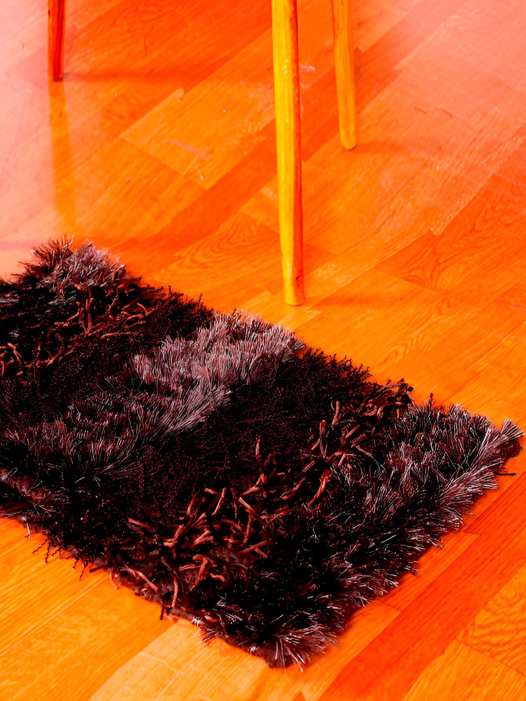 HANDICRAFT PALACE Brown Acrylic Soft Non Woven Rectangular Anti-Skid Doormat