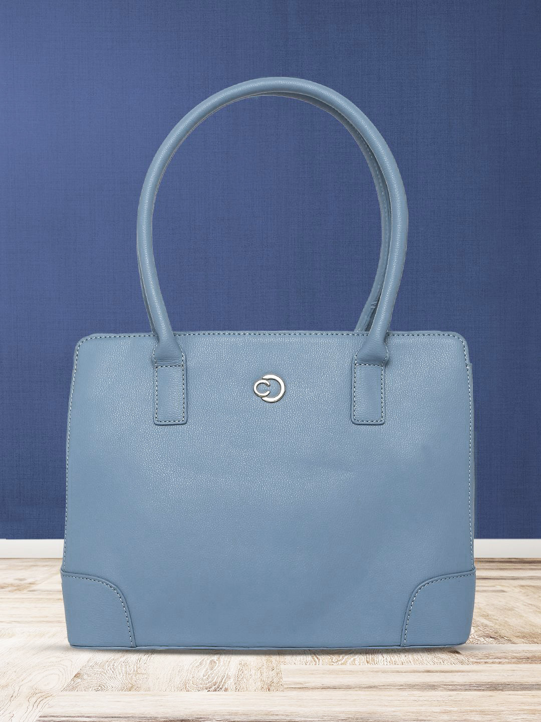 Caprese Milan Women Blue Medium Satchel Bag
