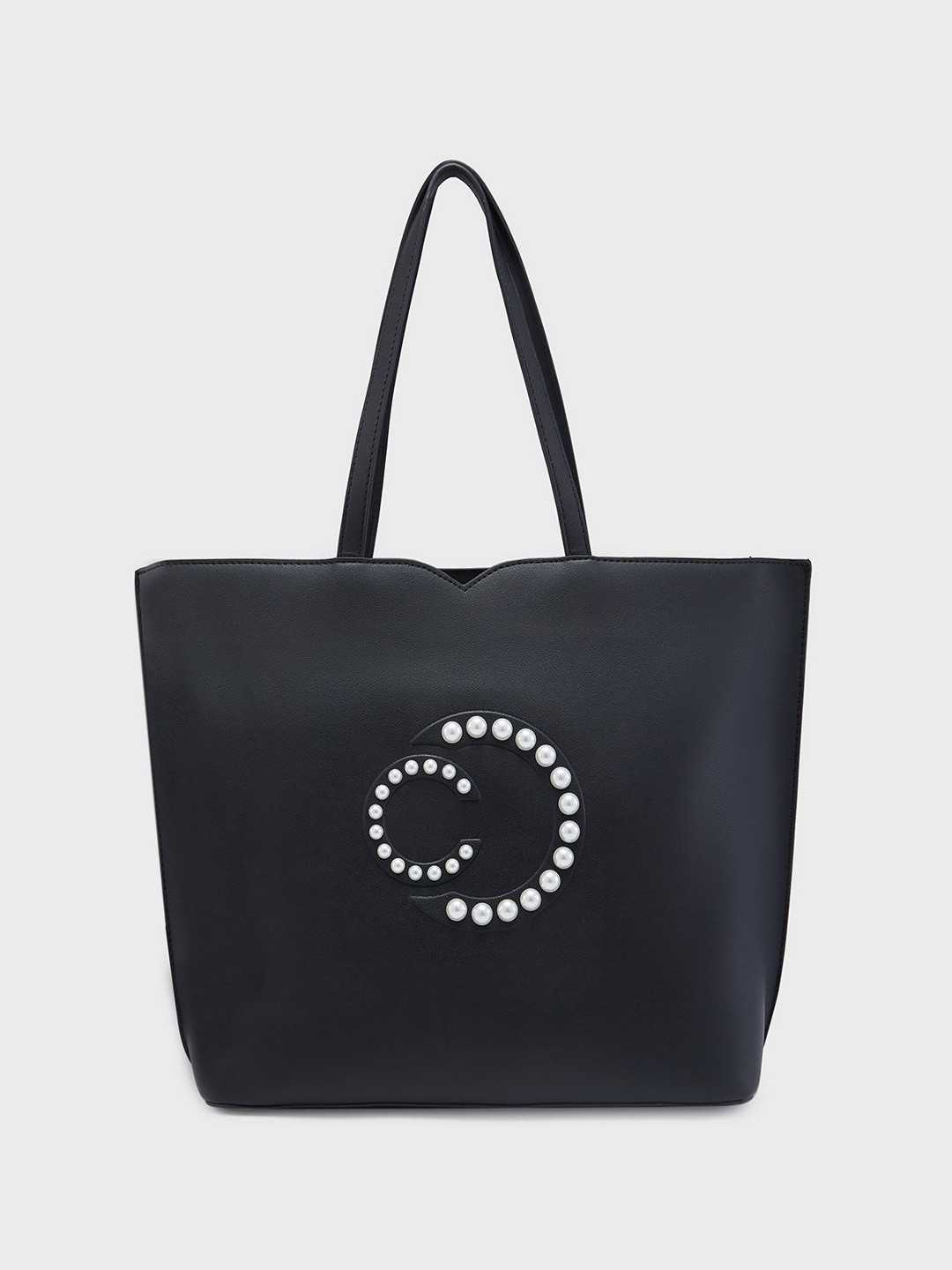 Caprese Pink Women Black Medium Tote Bag