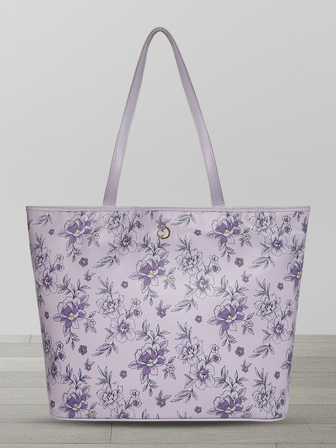 Caprese Snow Women Lavender Large Tote Bag