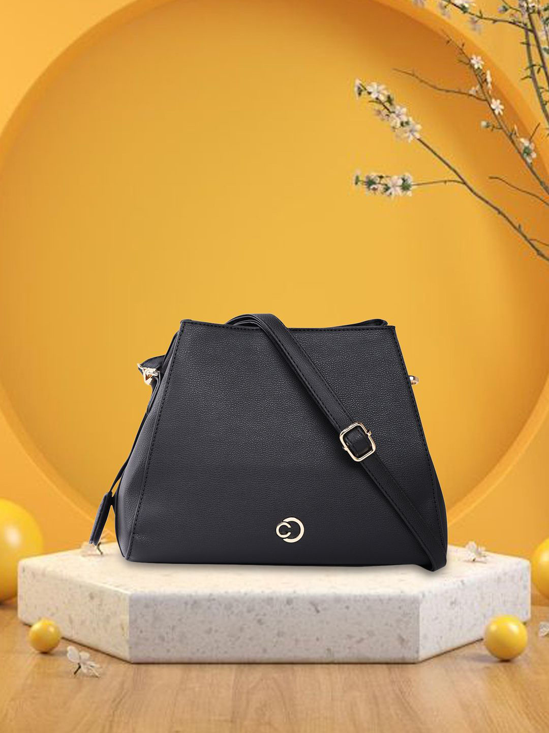 Caprese Milan Women Black Small Satchel Bag