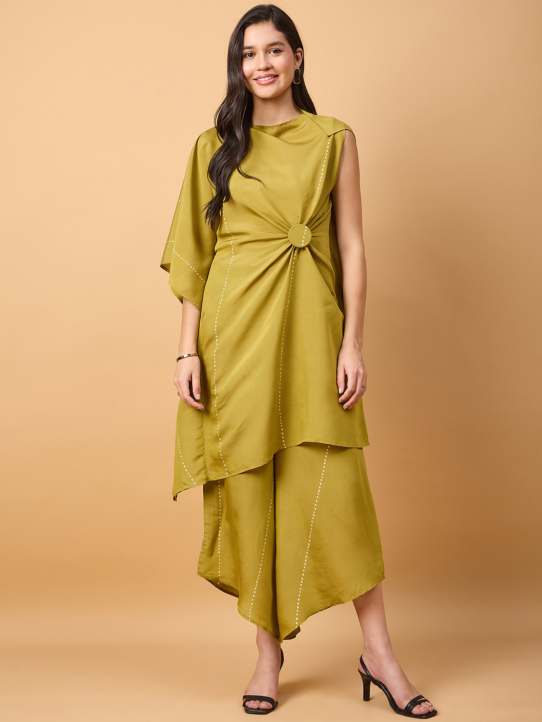 DRAPE AND DAZZLE Women  A-Line Midi Co-Ords