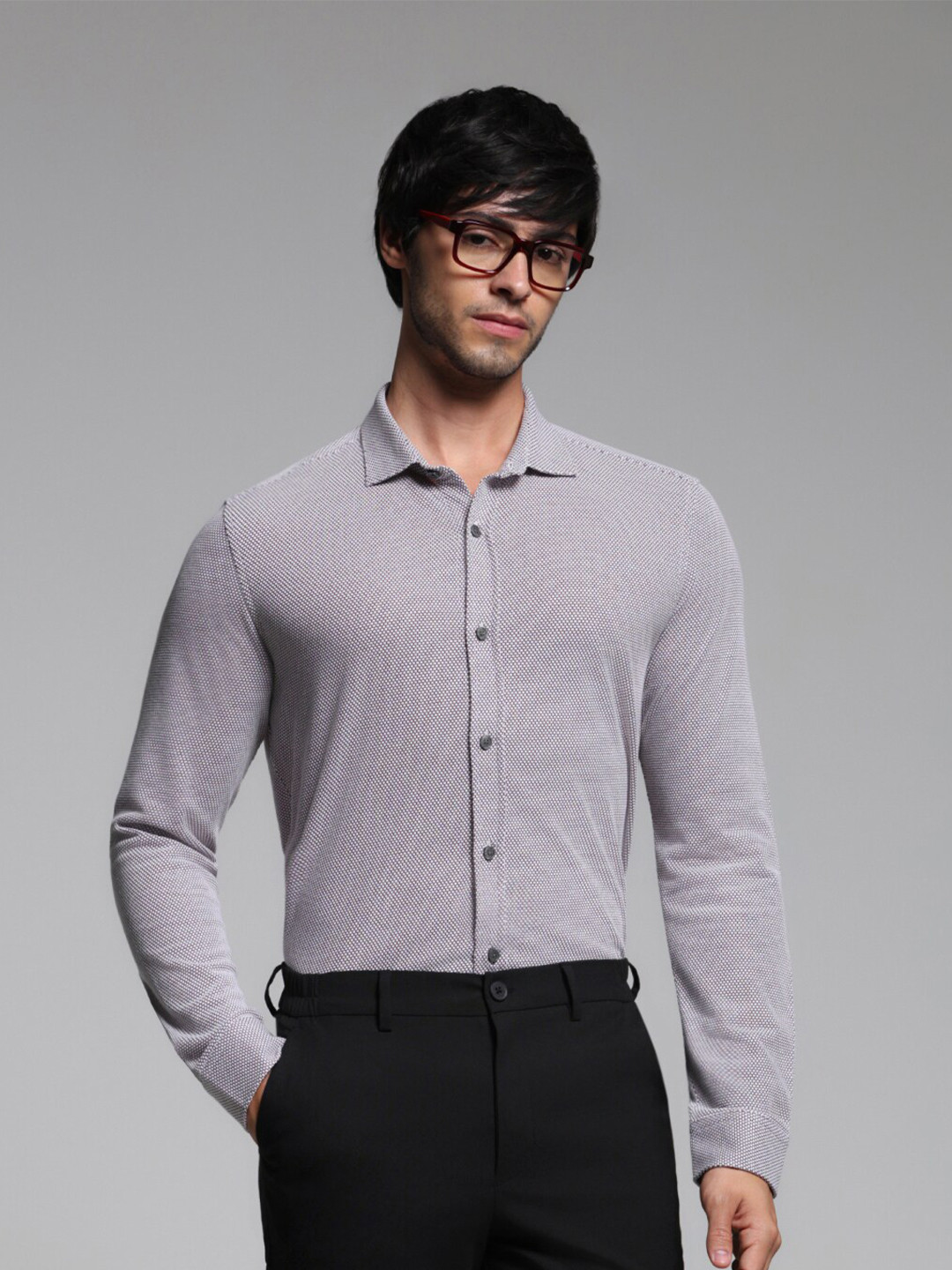 Jack & Jones Pinstripes Striped Slim Fit Opaque Casual Shirt