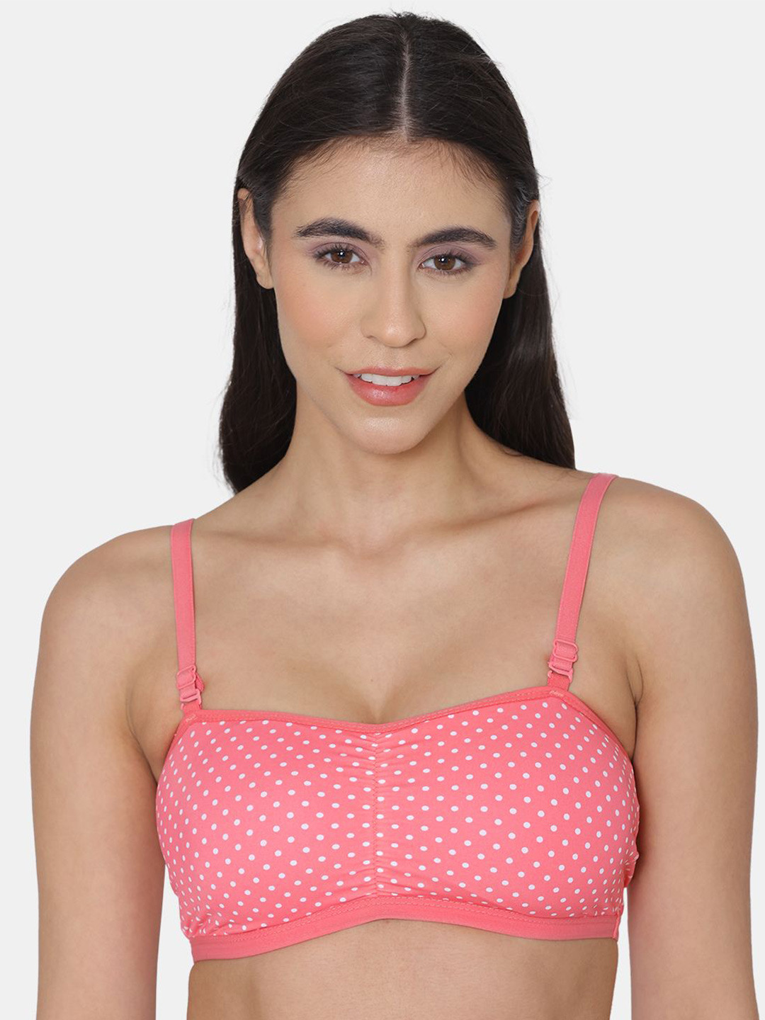 Tweens Polka Dot Cotton Beginners Bra - Medium Coverage Lightly Padded