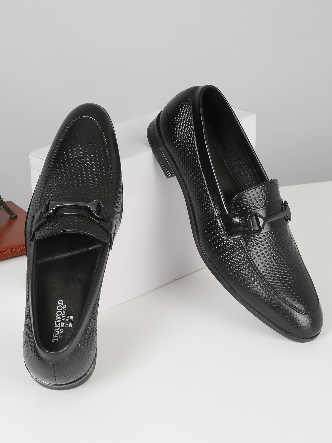 Teakwood Leathers Men Perforations Leather Loafers Casual Shoes