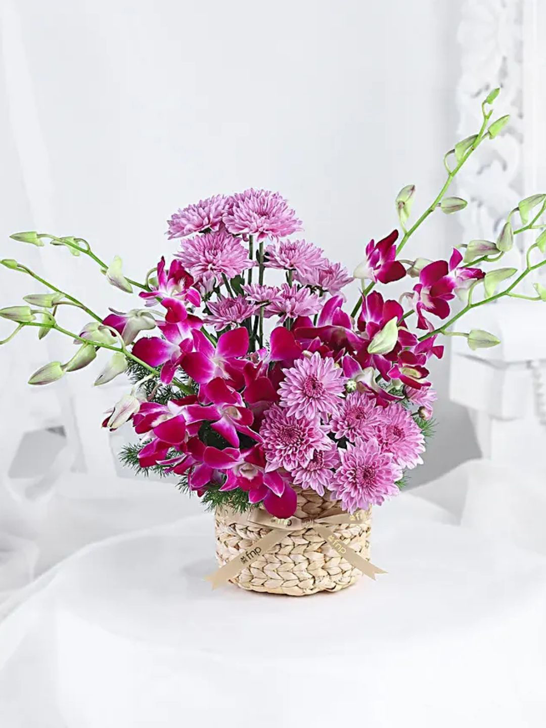 fnp 6 Pieces Orchid Majesty Basket