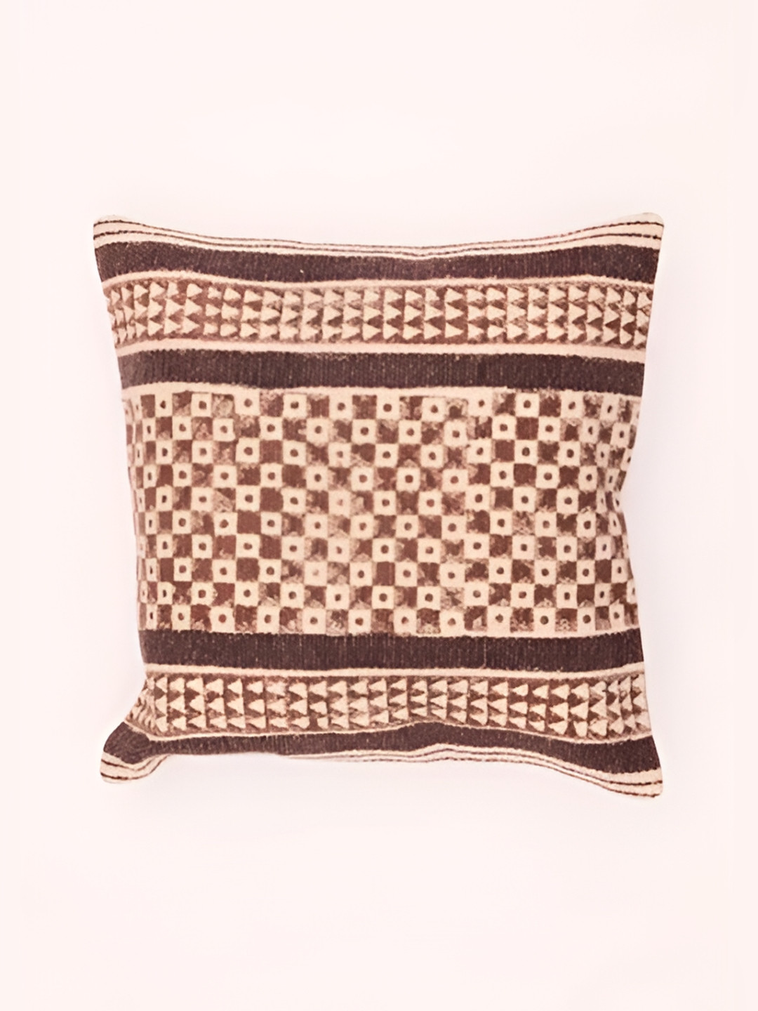 Art Avenue Hand Block Box Ethnic Motifs Cotton Square Cushion Covers - 15.7 x 15.7 In