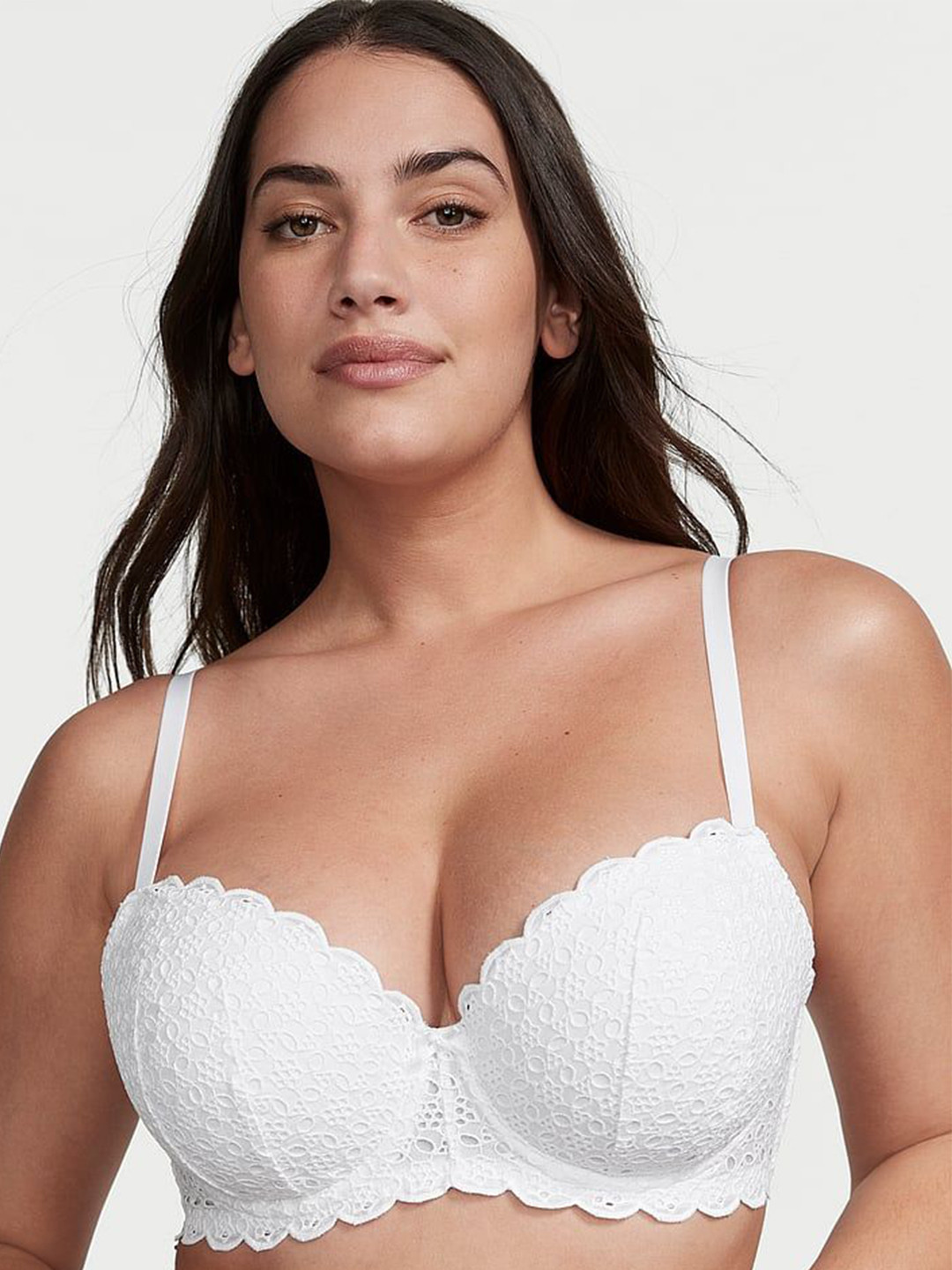 Victoria's Secret Dream Angels Eyelet Lace Lightly Lined Demi Embellished Bra