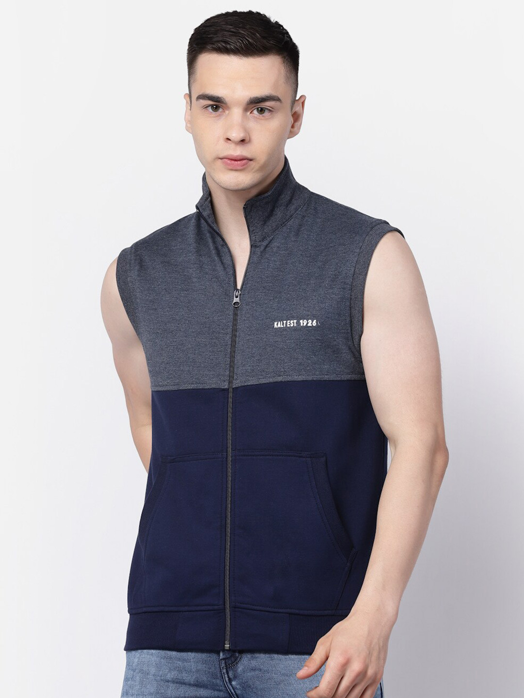 Kalt  Sleeveless Zipper Fleece Sweatshirt