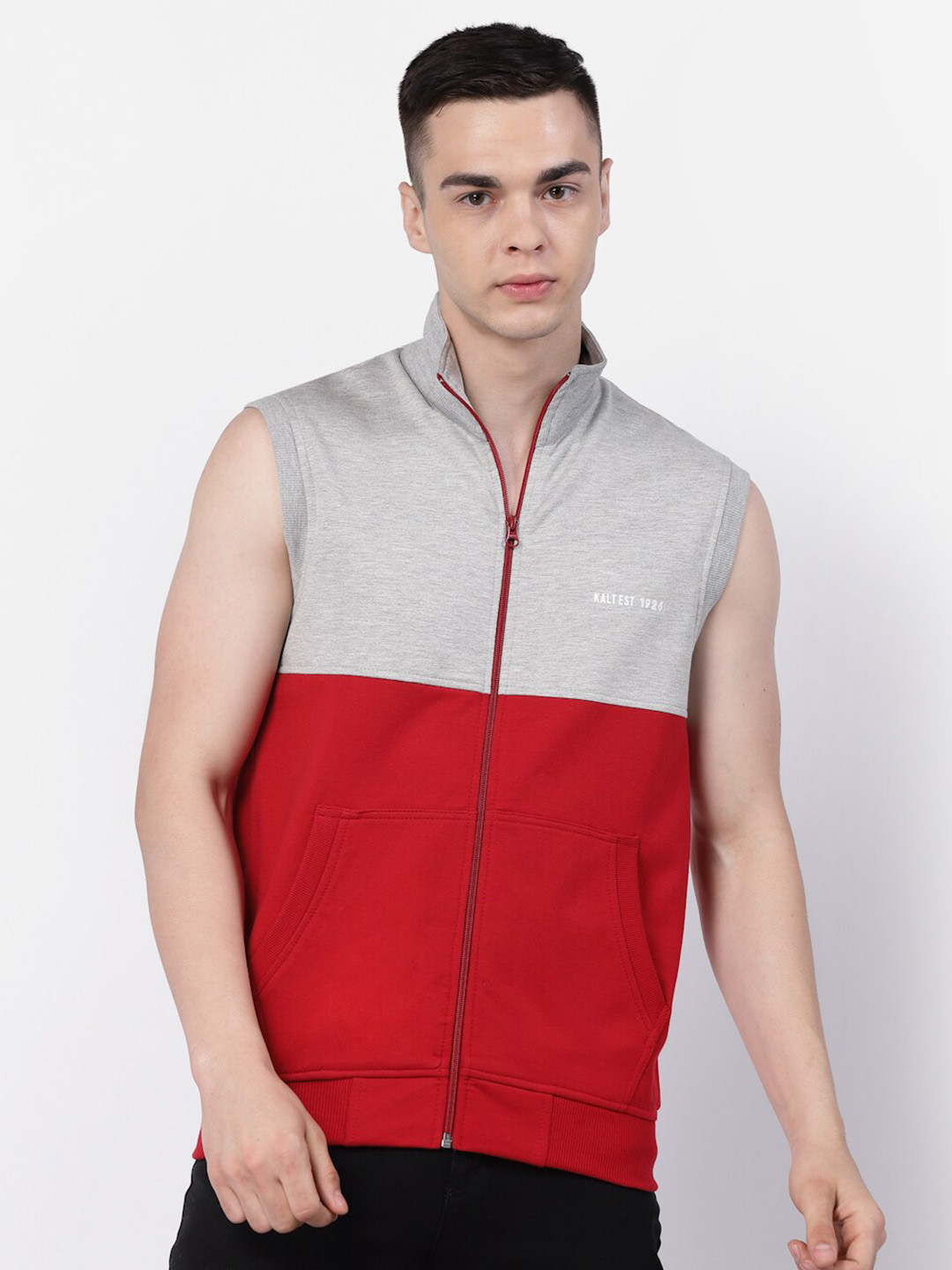 Kalt Colourblocked Kangaroo Pocket Fleece Sweatshirt