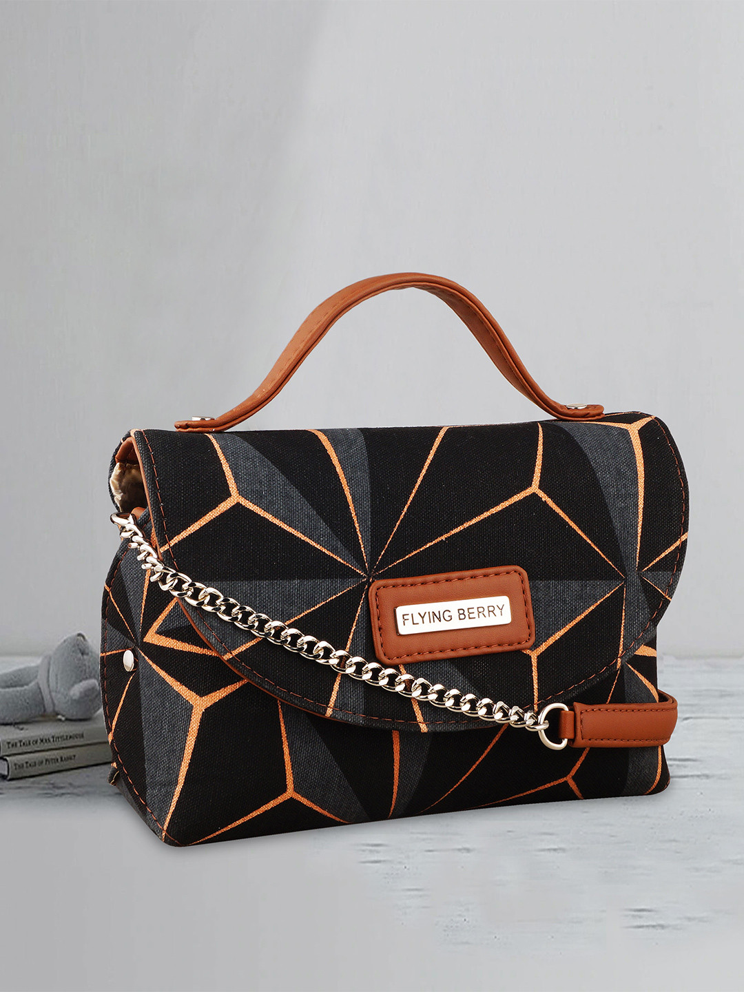 FLYING BERRY Graphic Printed Handcrafted  Satchel
