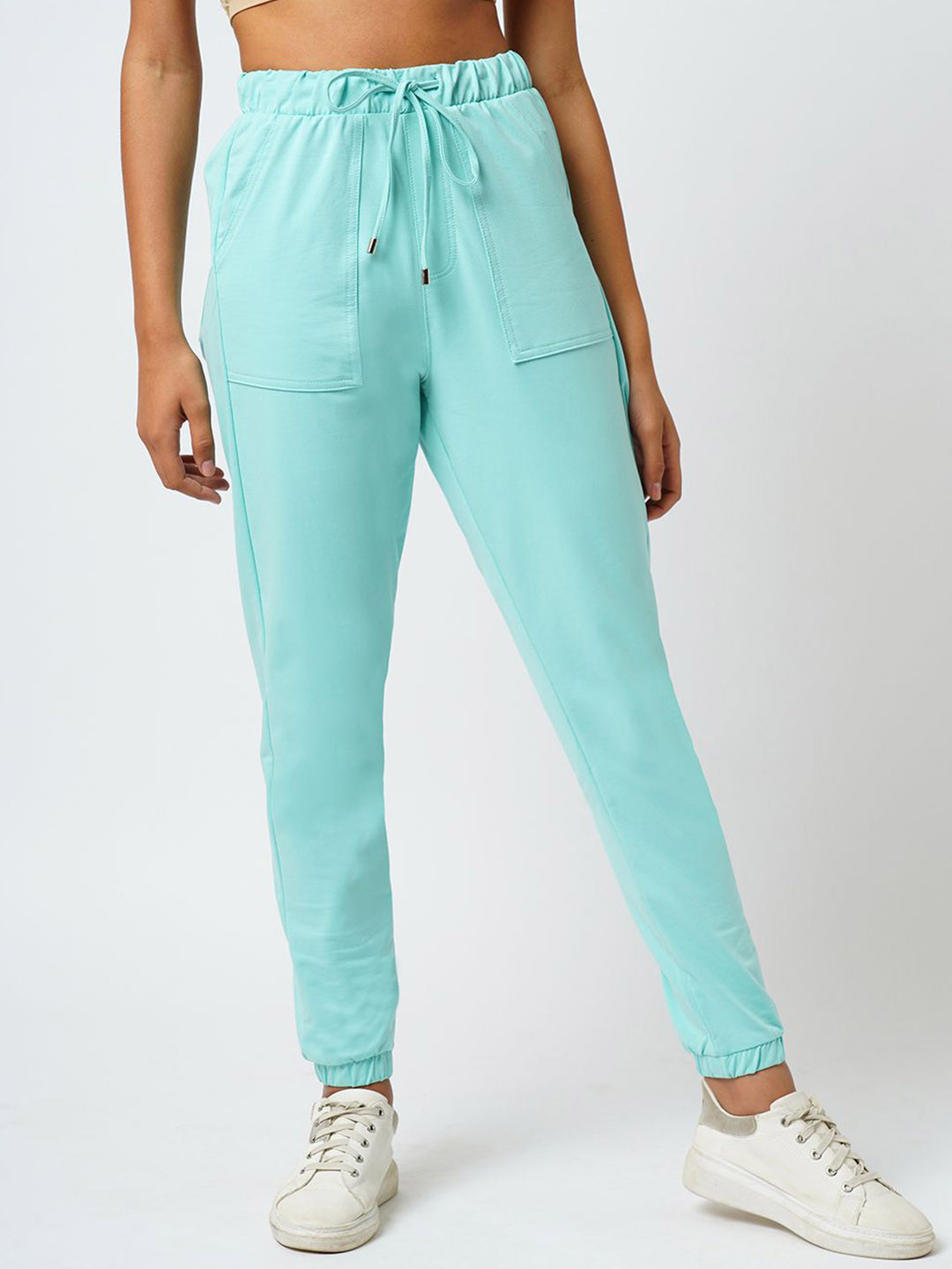 Kraus Jeans Women Skinny Fit High-Rise Joggers Trousers