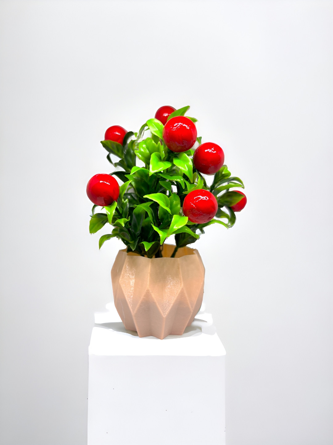 KAAF Cream & Green Artificial Plant With Pot
