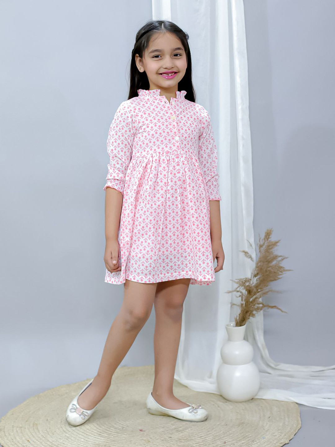 Ka-mee Girls Printed Fit & Flare Dress