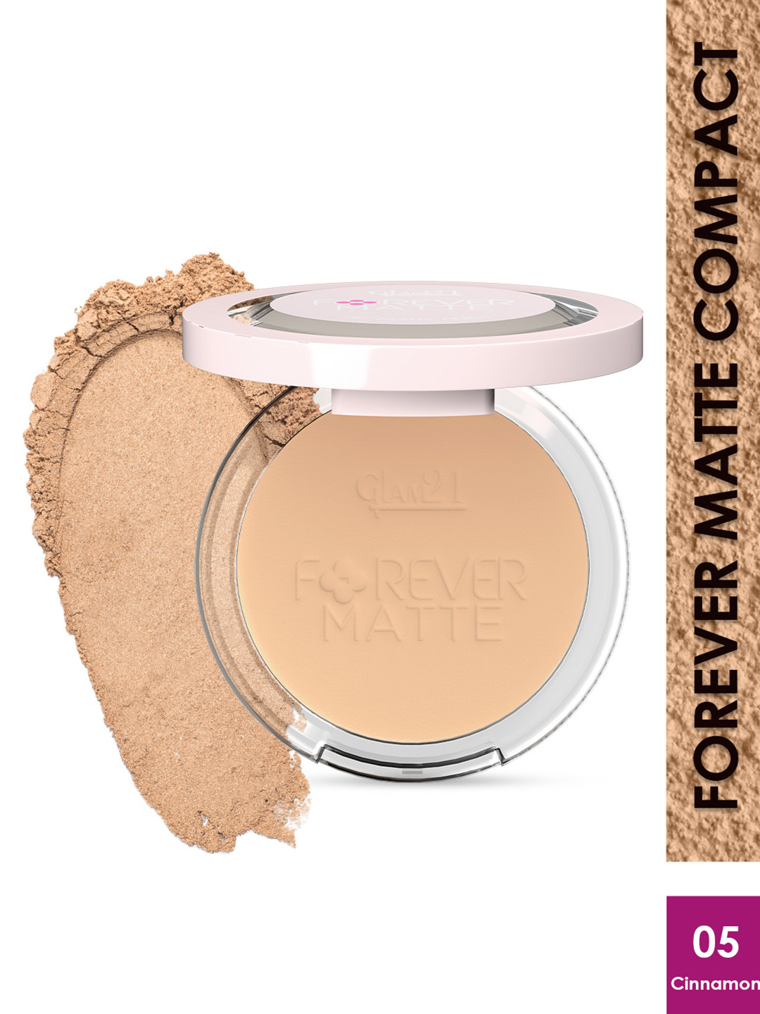 GLAM21 Forever Matte HD Matte Finish Compact Powder 9g - Cinnamon 05