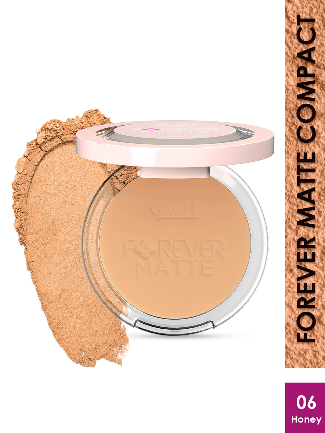 GLAM21 Forever Matte HD Matte Finish Compact Powder 9g - Honey 06
