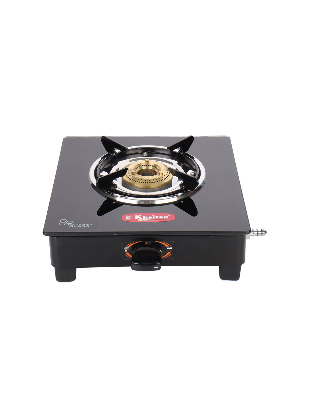 Khaitan Black Glass 1 Burner Manual Gas Stove
