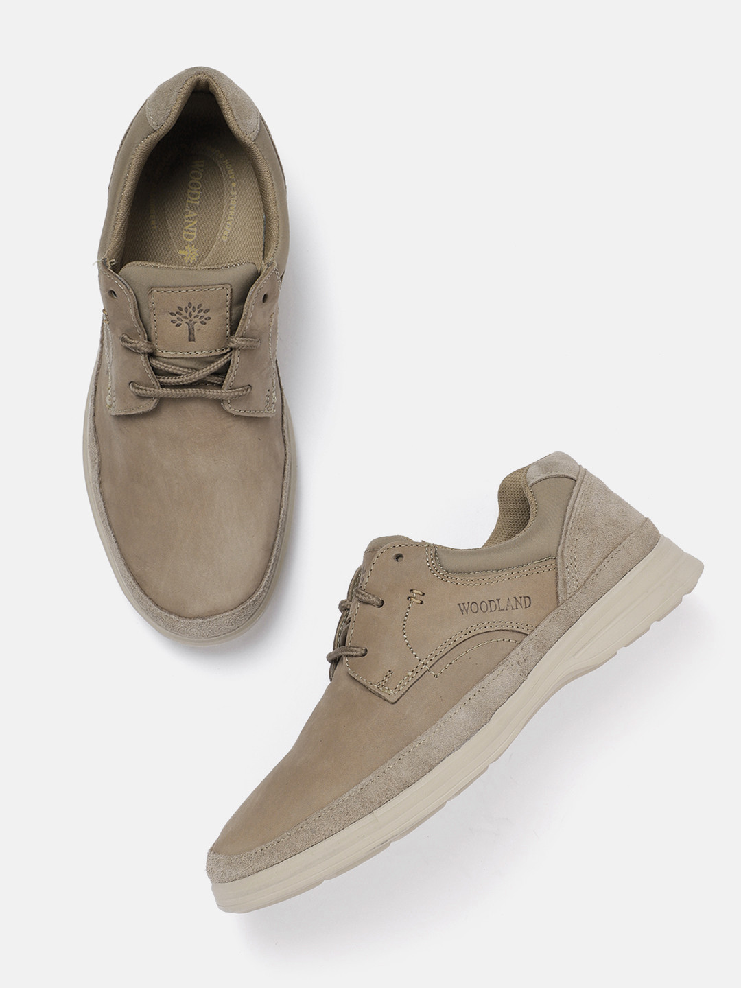 Woodland Men Leather Derbys