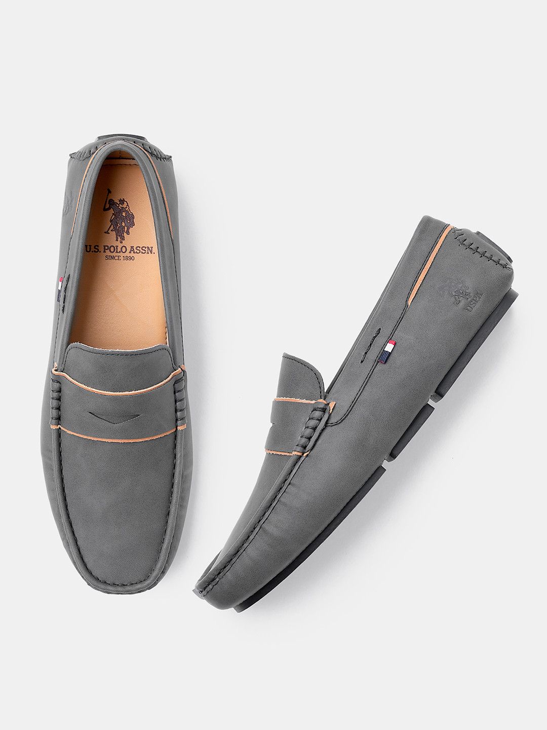 U.S. Polo Assn. Men Faux Nubuck loafers with signature tape branding