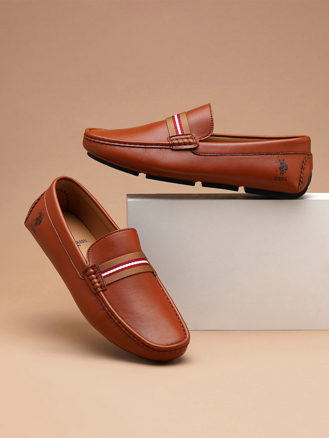 U.S. Polo Assn. Men perforated upper PU Loafers