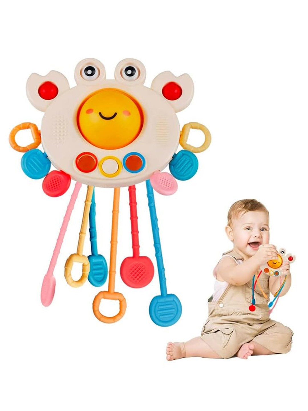 Kidology Infants Crab Pull String Teething Toy