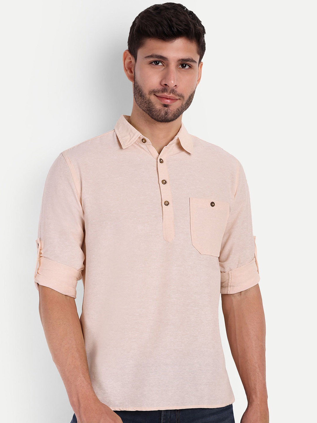 Springberry Men Thread Work Handloom Kurta