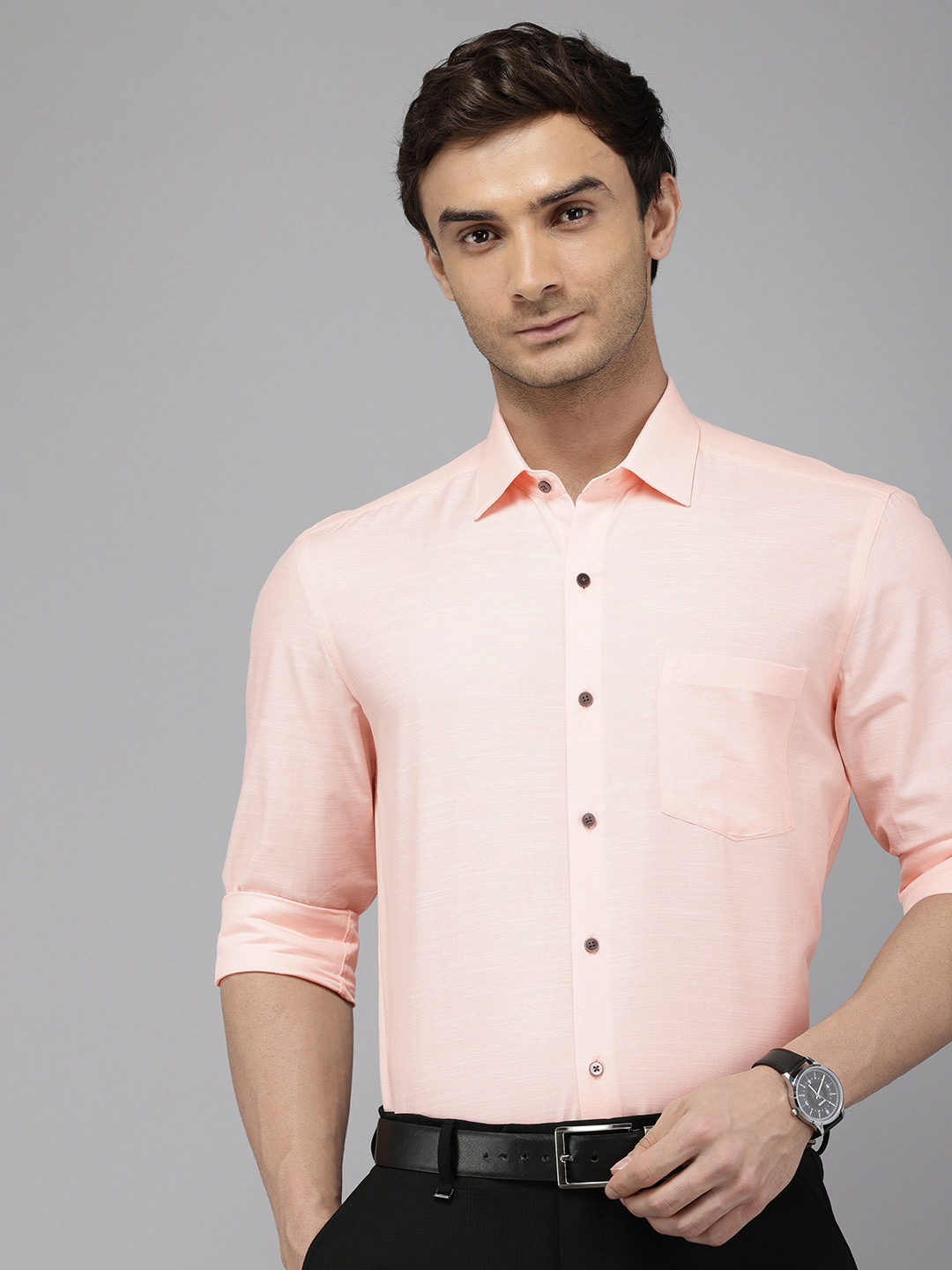 Arrow Pure Cotton Manhattan Slim Fit Opaque Formal Shirt