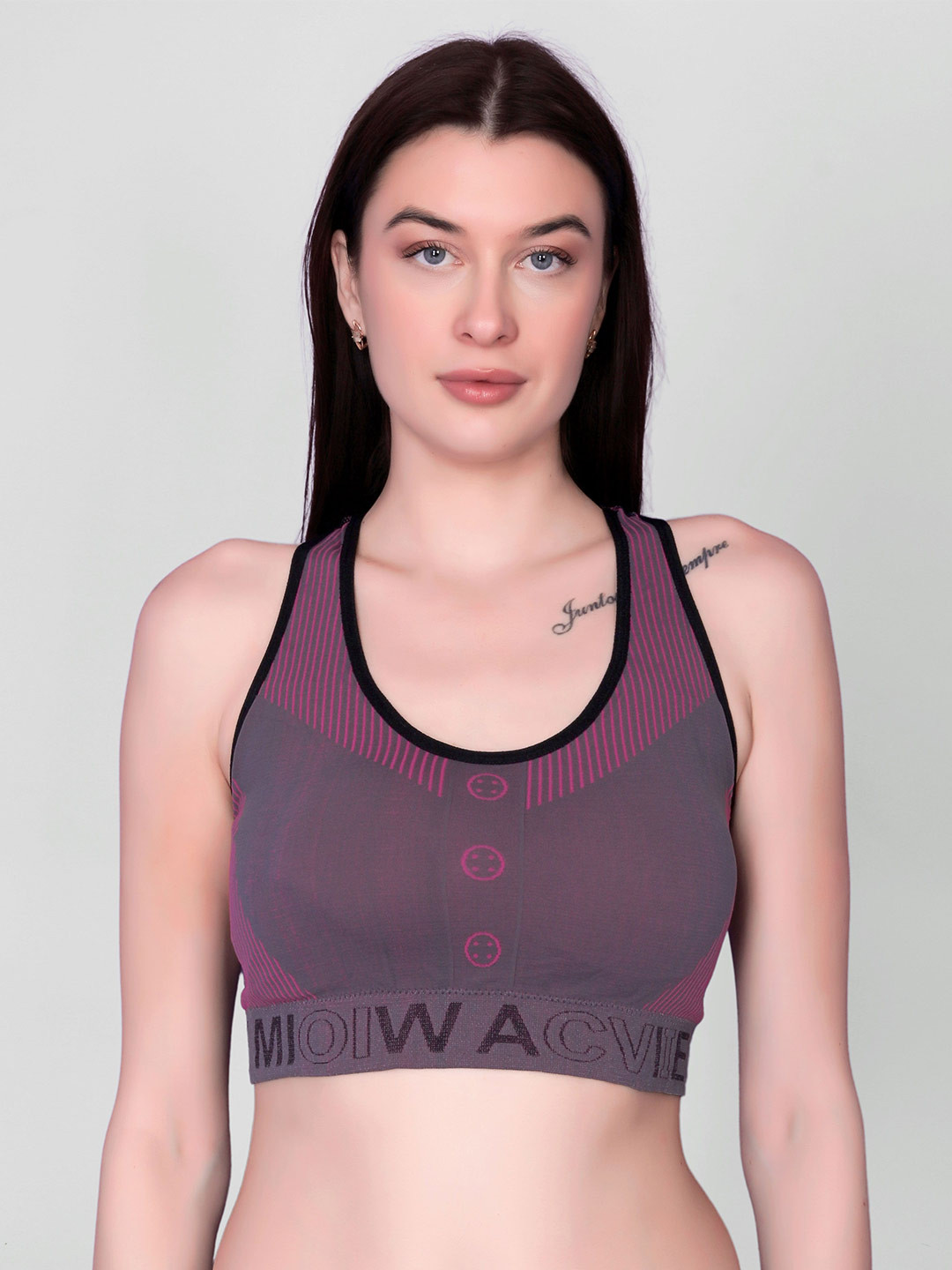 DEALSEVEN FASHION Women Full Coverage Lightly Padded Workout Bra