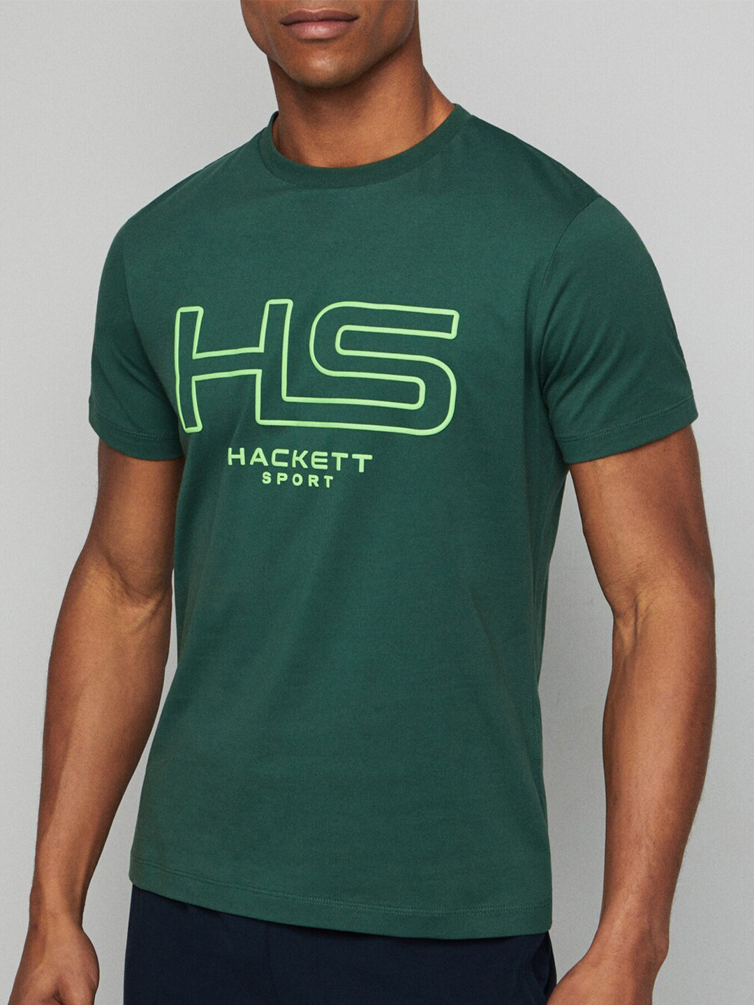 HACKETT LONDON Typography Printed Round Neck Cotton Classic Fit T-shirt