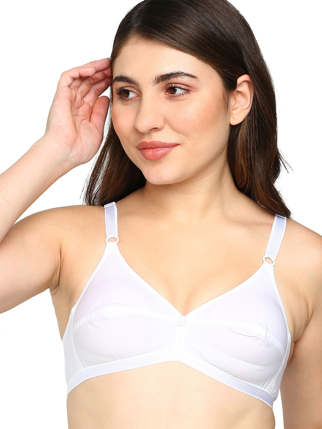 BLOSSOM Women's Medium Coverage Non Wired Non Padded Woven Cotton Everyday Bra-Jasmine