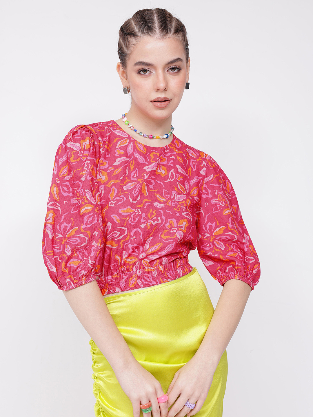 DressBerry Cut-Out Crop Top