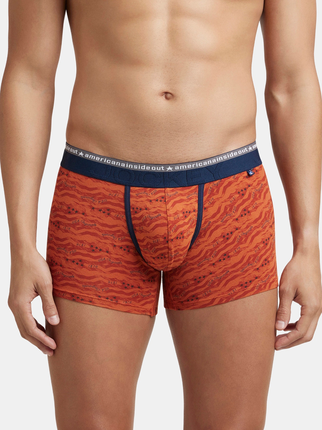 Jockey Super Combed Cotton Stretch Printed Trunk with Ultrasoft Waistband-US63