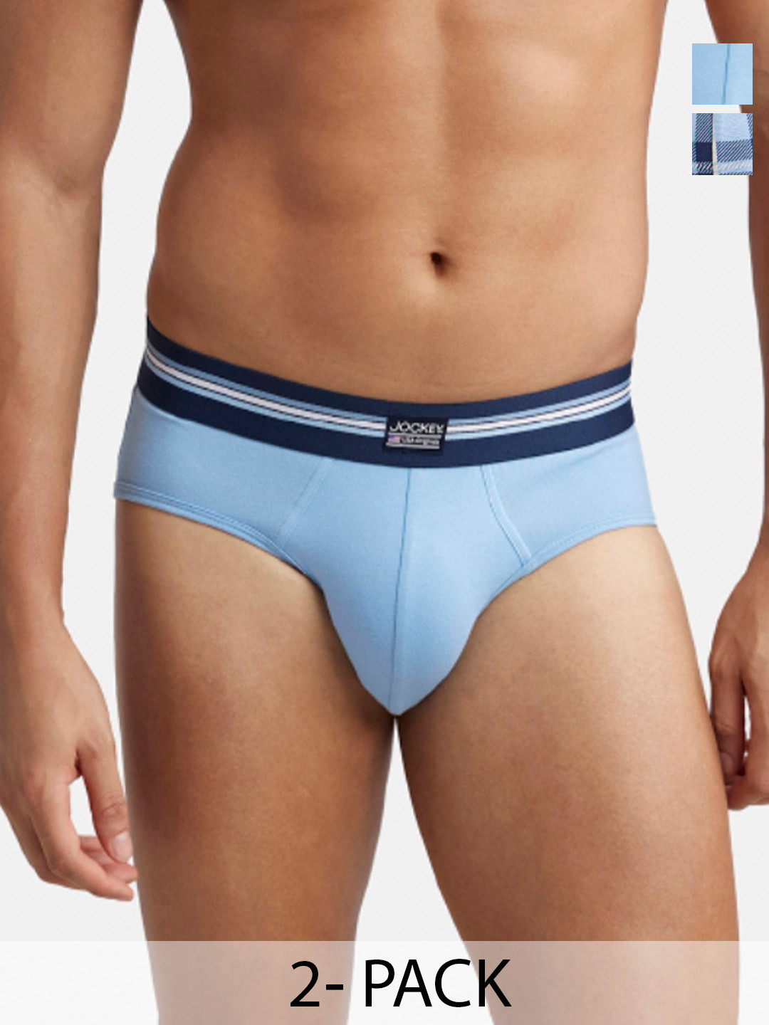 Jockey Pack Of 2 Super Combed Cotton Printed Brief with Ultrasoft Waistband-UI20