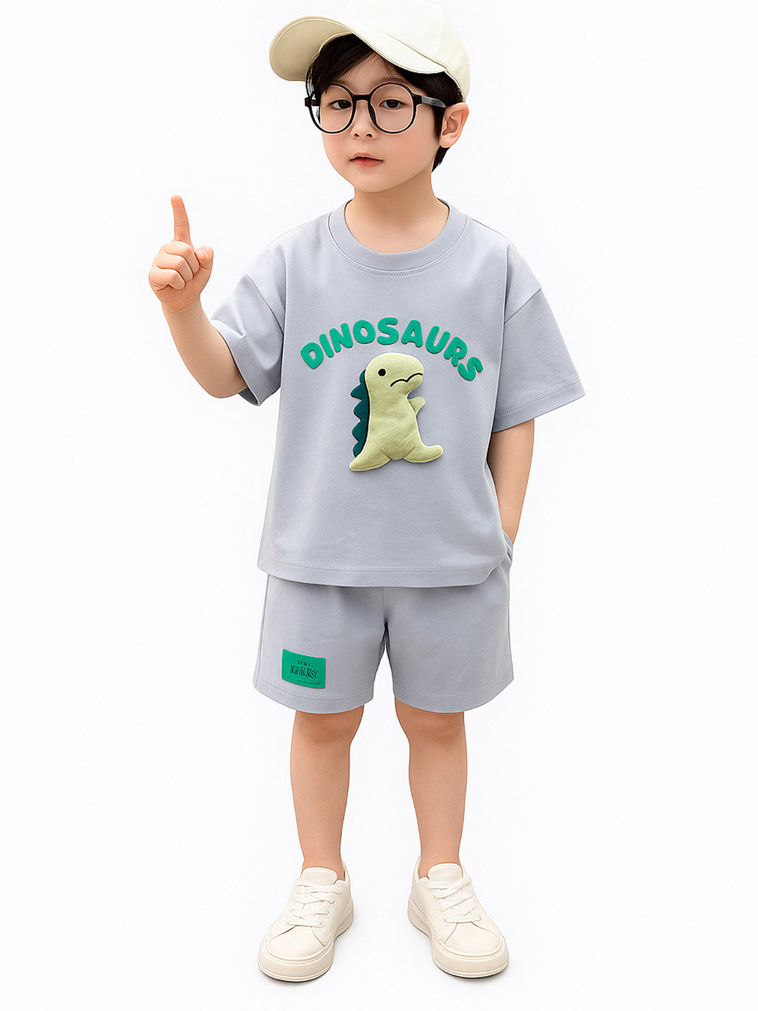 Bold N Elegant Kids 3D Dino Printed Pure Cotton T-shirt & Short